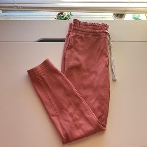 hollister joggers dusty rose size small pants